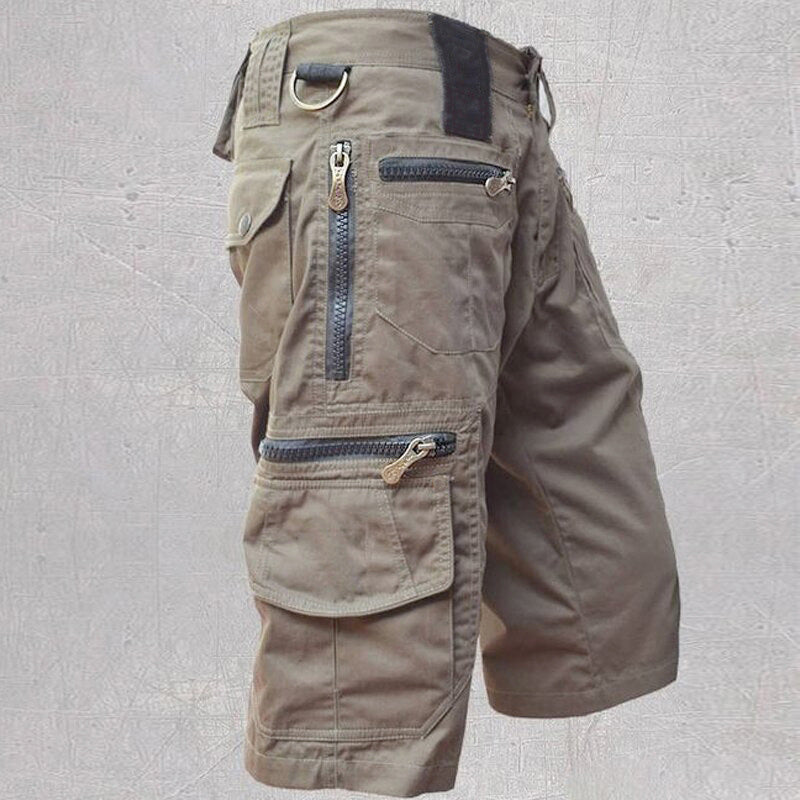 Men's Stylish Multi-Pocket Capri Cargo Shorts