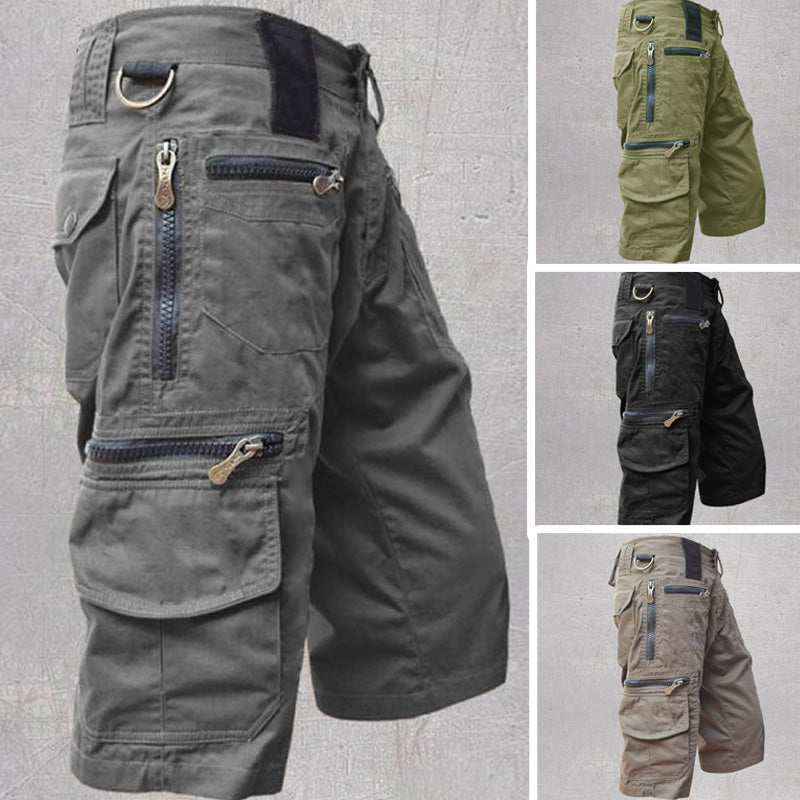 Men's Stylish Multi-Pocket Capri Cargo Shorts