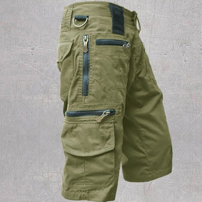 Men's Stylish Multi-Pocket Capri Cargo Shorts