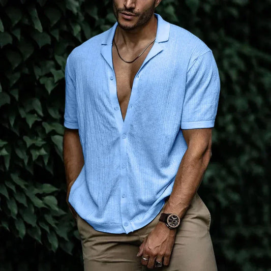 Men's Summer Button-Up Shirt