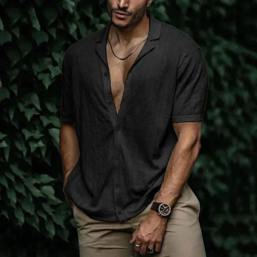 Men's Summer Button-Up Shirt