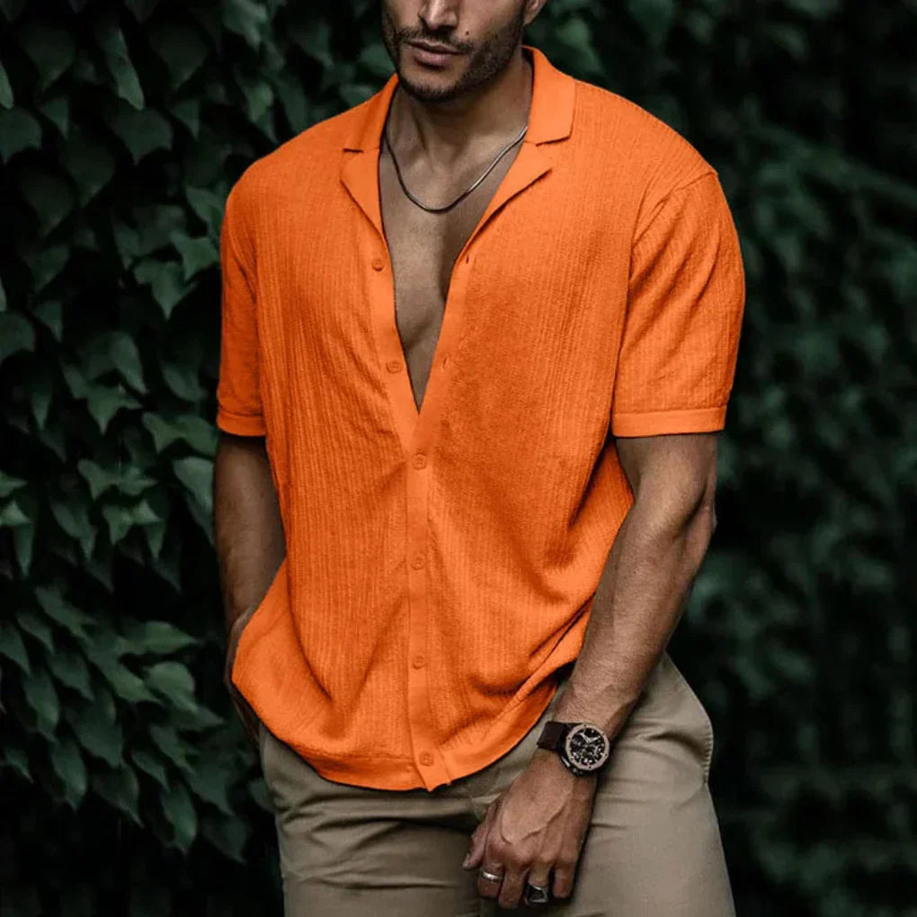 Men's Summer Button-Up Shirt