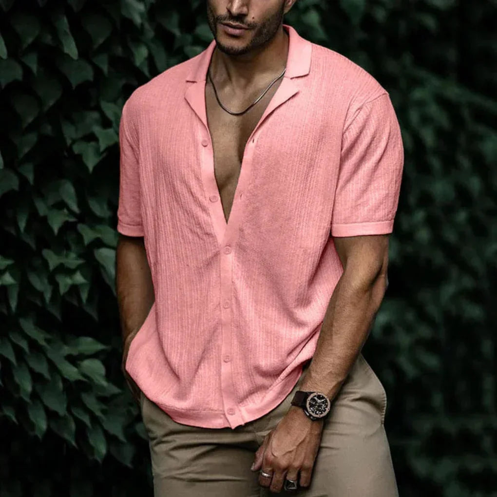Men's Summer Button-Up Shirt