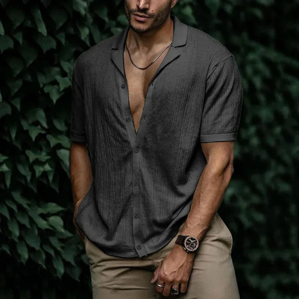 Men's Summer Button-Up Shirt