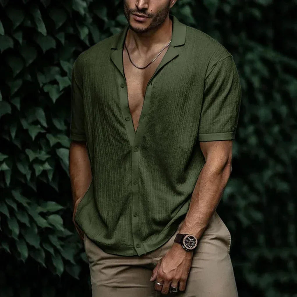 Men's Summer Button-Up Shirt