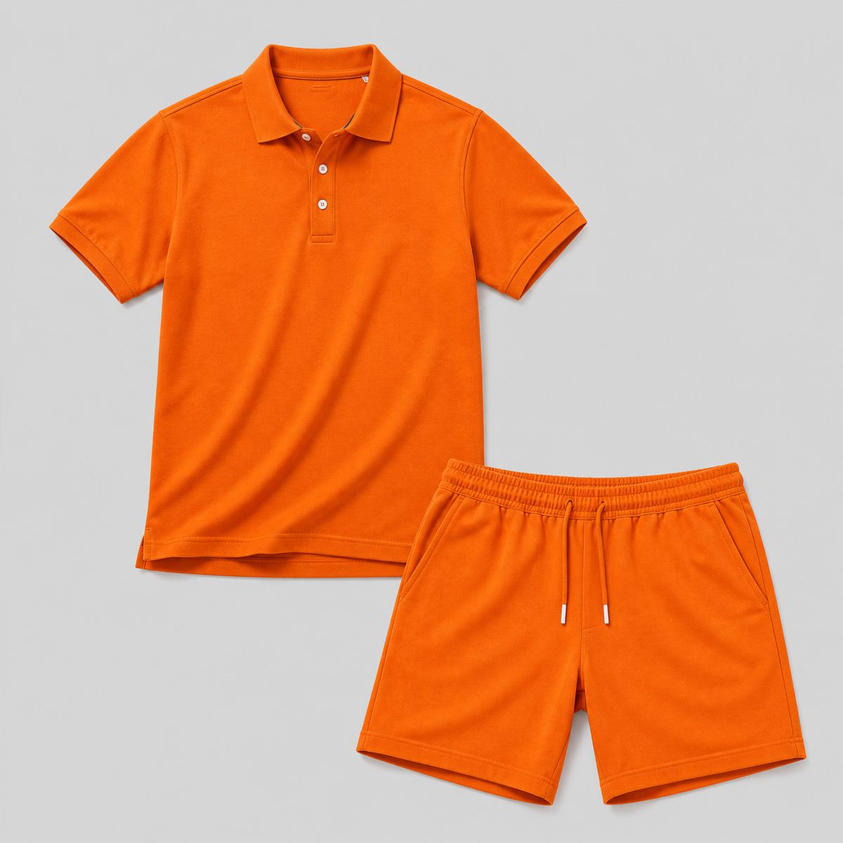 Men's Summer Sport Set – Polo Shirt & Shorts, Lightweight Comfort