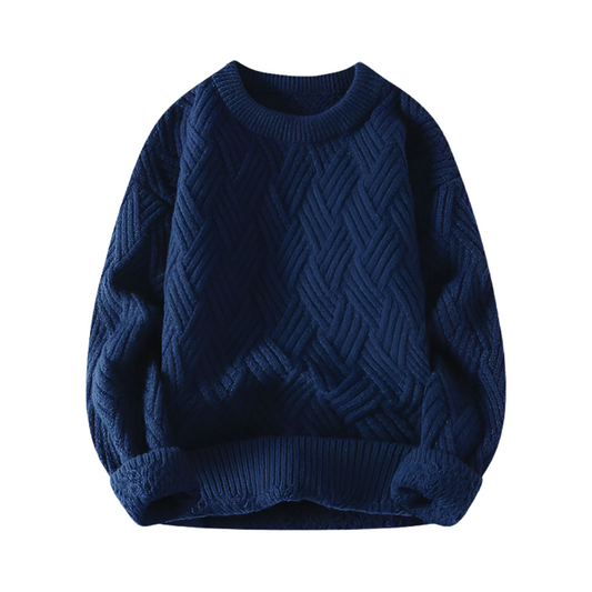 Men's Textured Crewneck Sweater