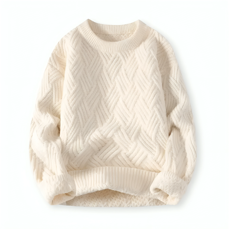 Men's Textured Crewneck Sweater
