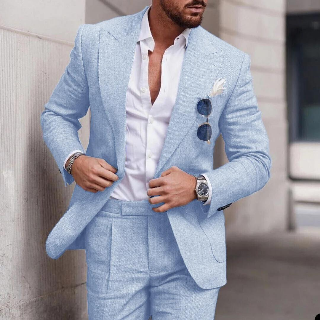 Men's Two-Piece Beach Wedding Suit