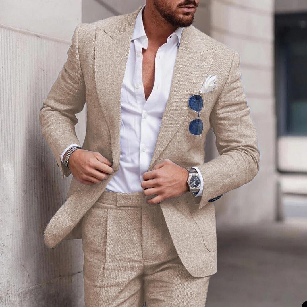 Men's Two-Piece Beach Wedding Suit
