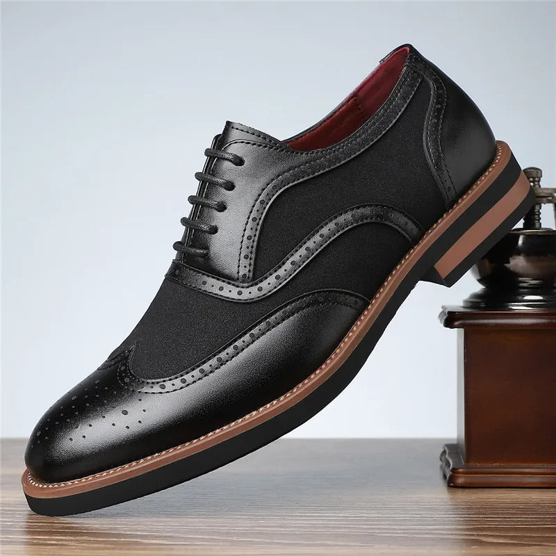 Men's Two-Tone Wingtip Brogue Oxfords