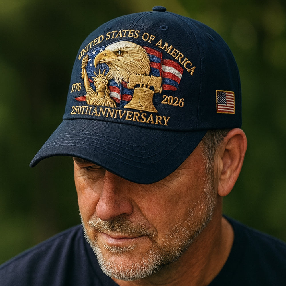 Men's Veteran Cap with Eagle Embroidery