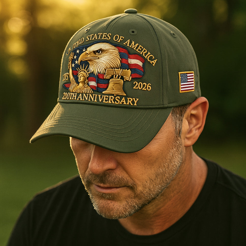 Men's Veteran Cap with Eagle Embroidery
