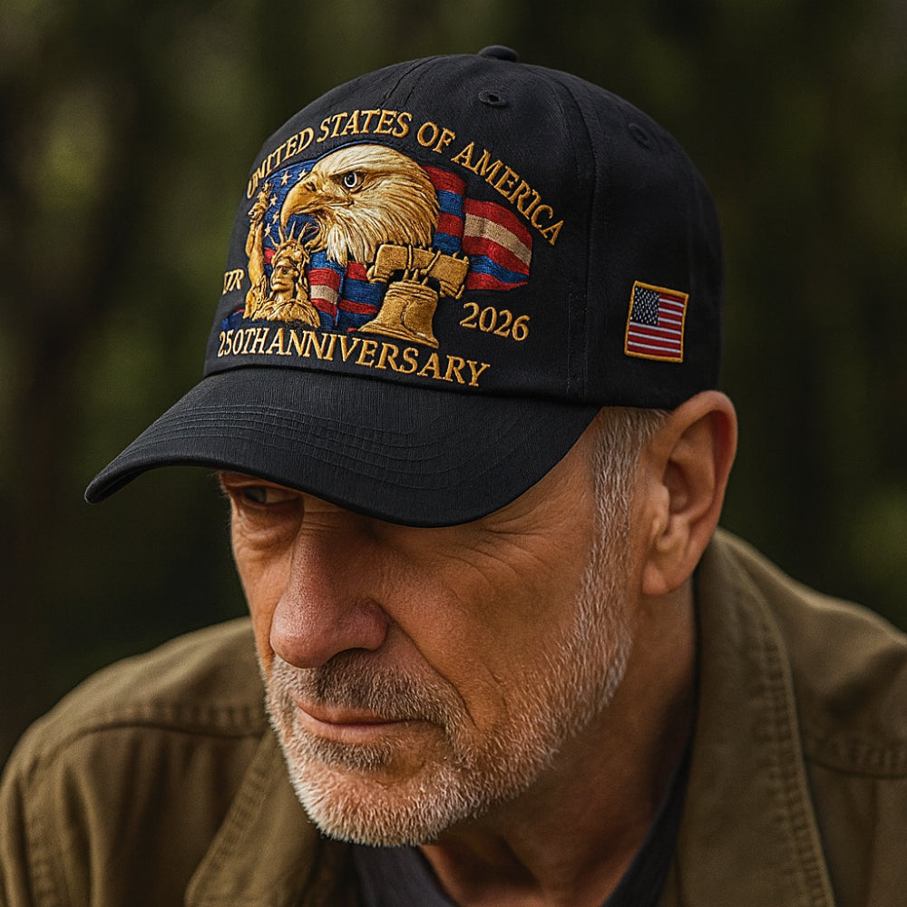 Men's Veteran Cap with Eagle Embroidery