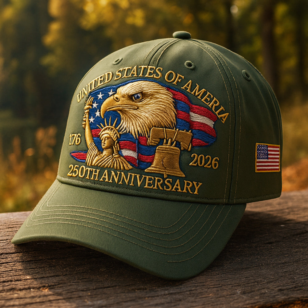 Men's Veteran Cap with Eagle Embroidery