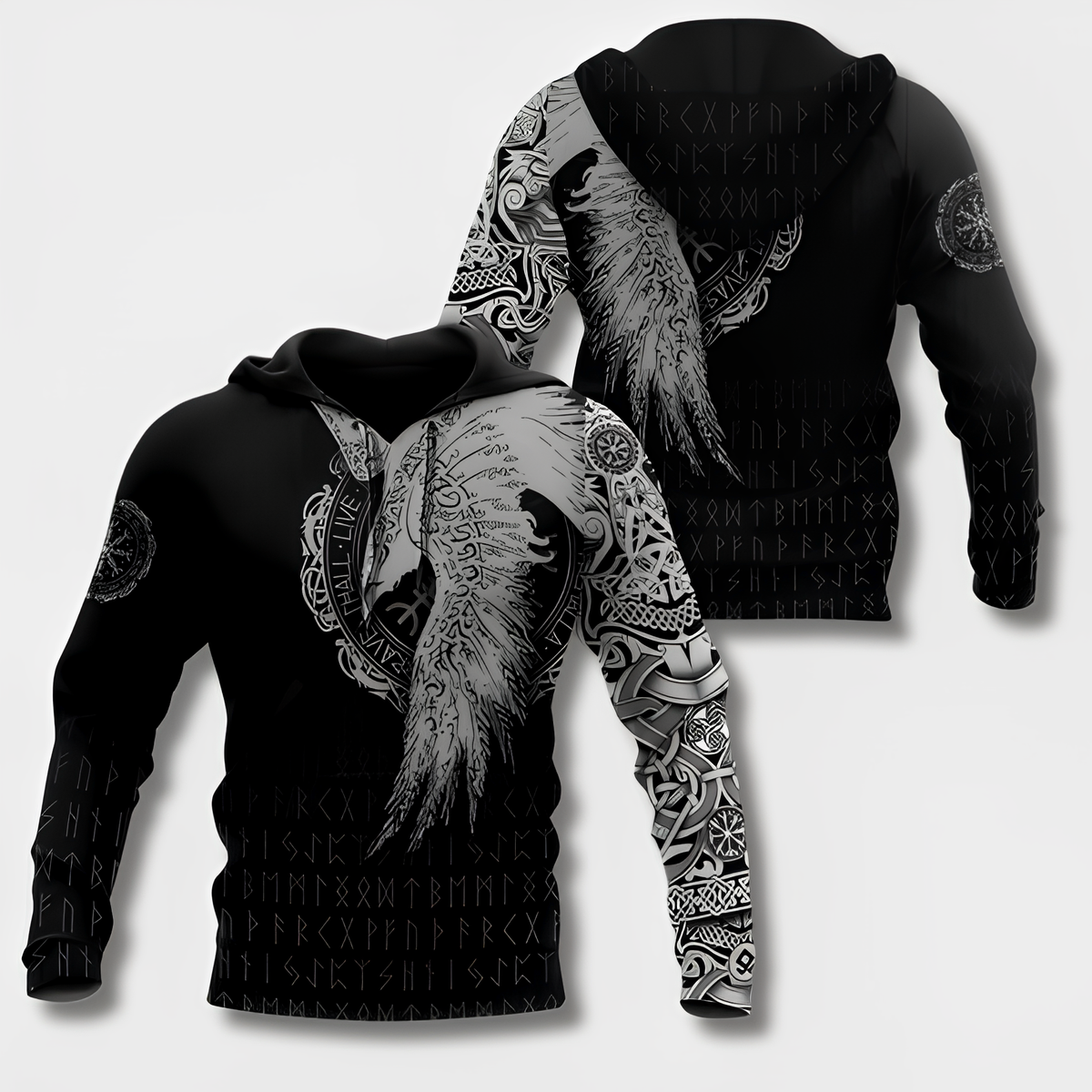 Men's Viking Design Hoodie