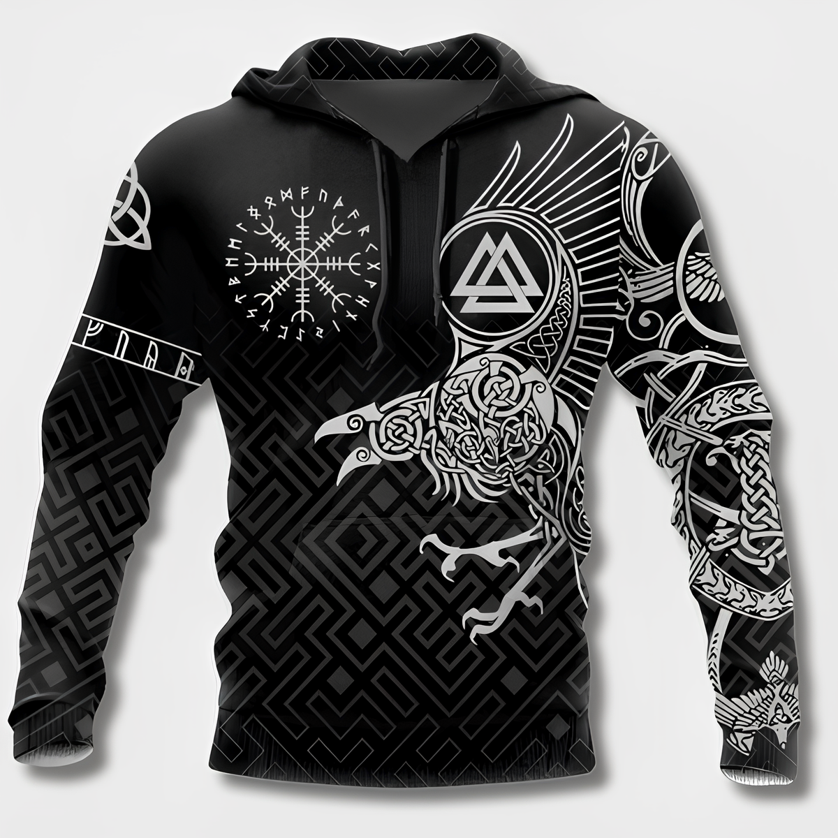 Men's Viking Design Hoodie