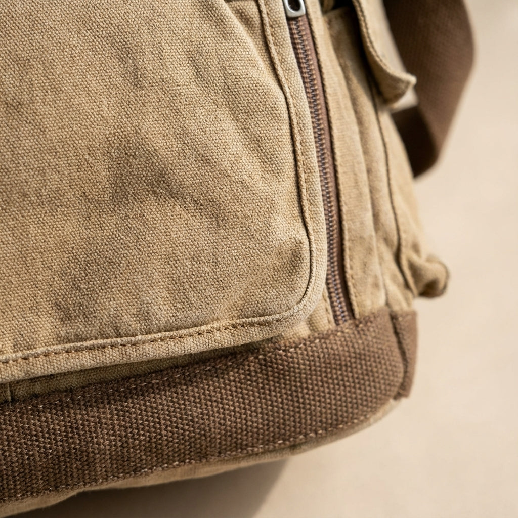 Men's Vintage-Style Messenger Bag with Spacious Design and Secure Closure