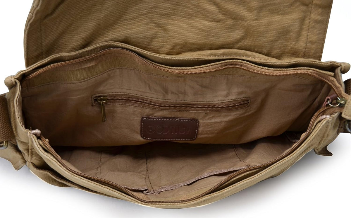 Men's Vintage-Style Messenger Bag with Spacious Design and Secure Closure