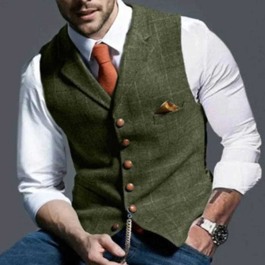 Men's Vintage Vest – Classic Heritage Layered Style