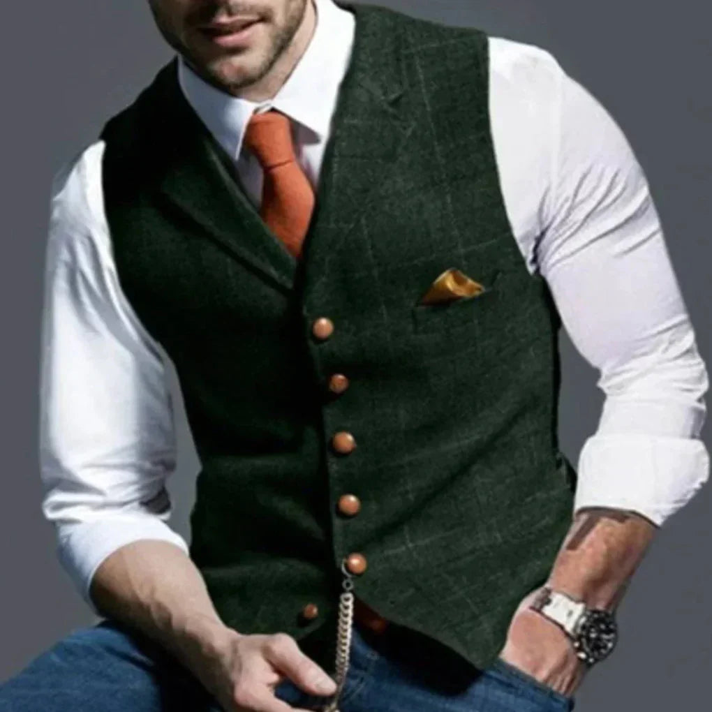 Men's Vintage Vest – Classic Heritage Layered Style