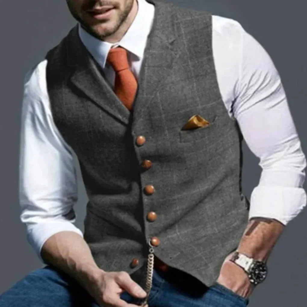 Men's Vintage Vest – Classic Heritage Layered Style