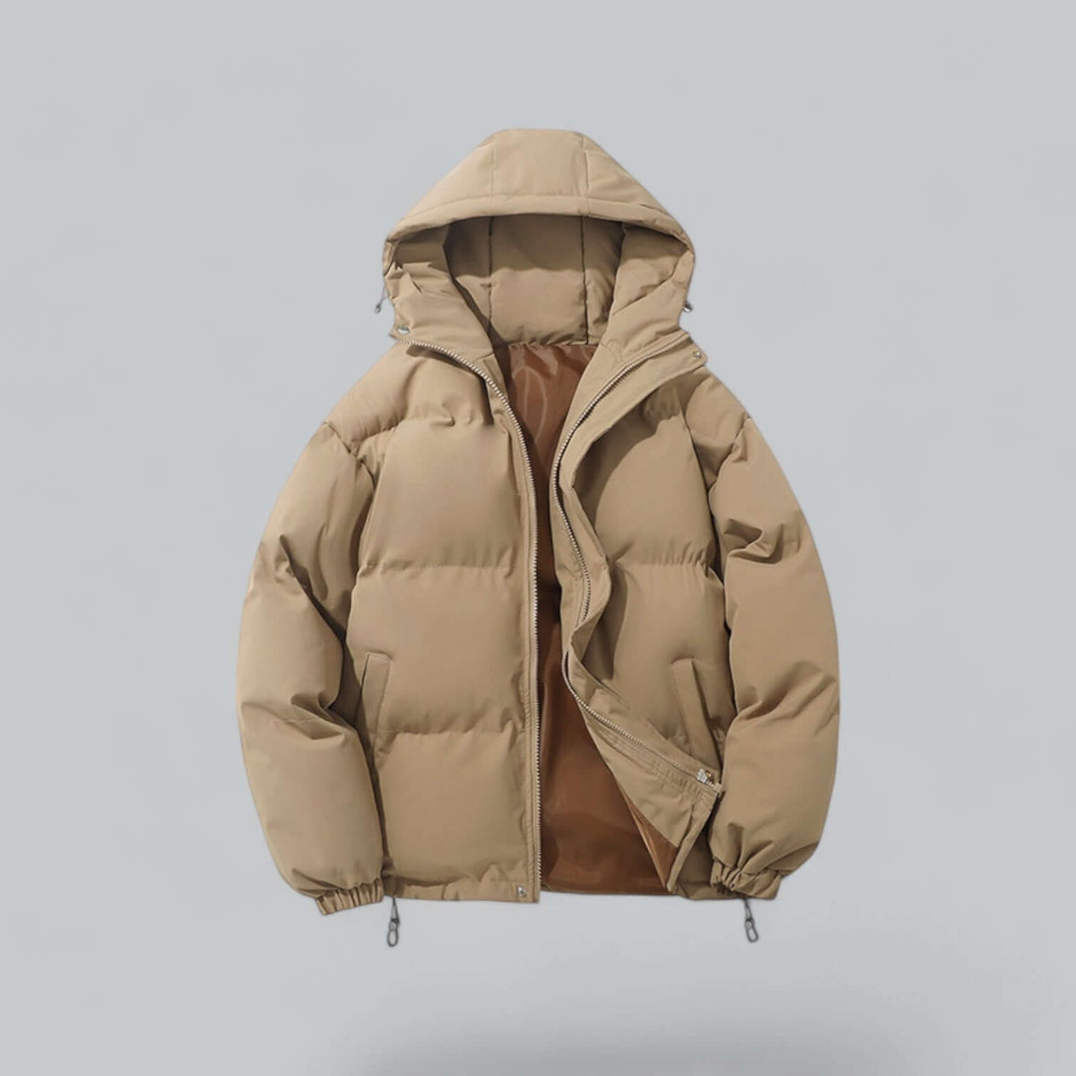 Men's Warm Winter Parka with Adjustable Hood