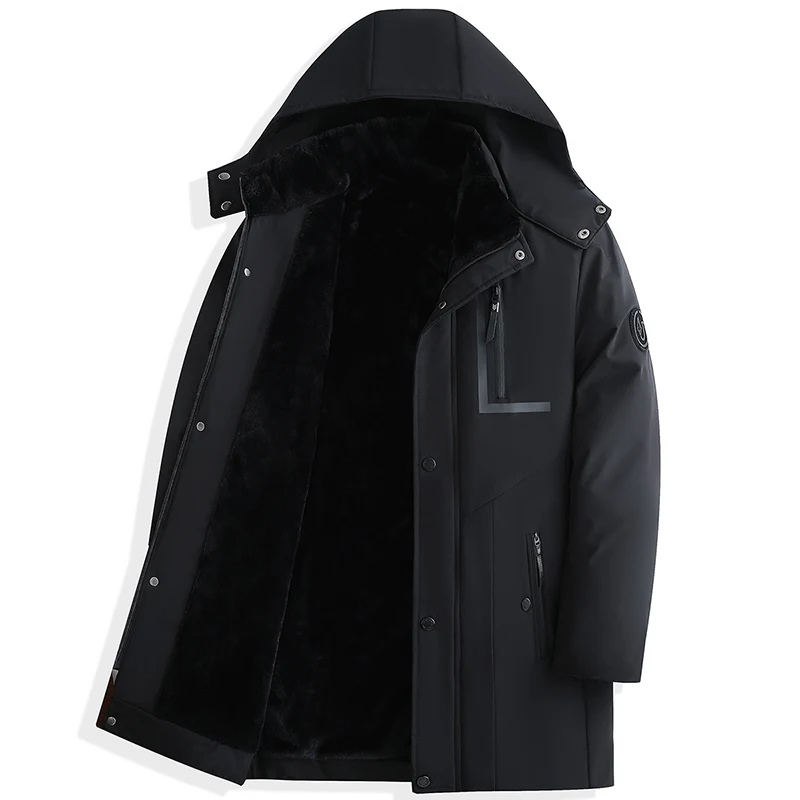 Men's Warm Winter Parka with Detachable Hood