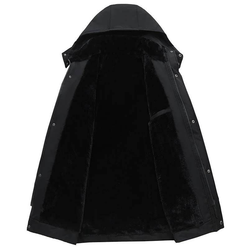 Men's Warm Winter Parka with Detachable Hood