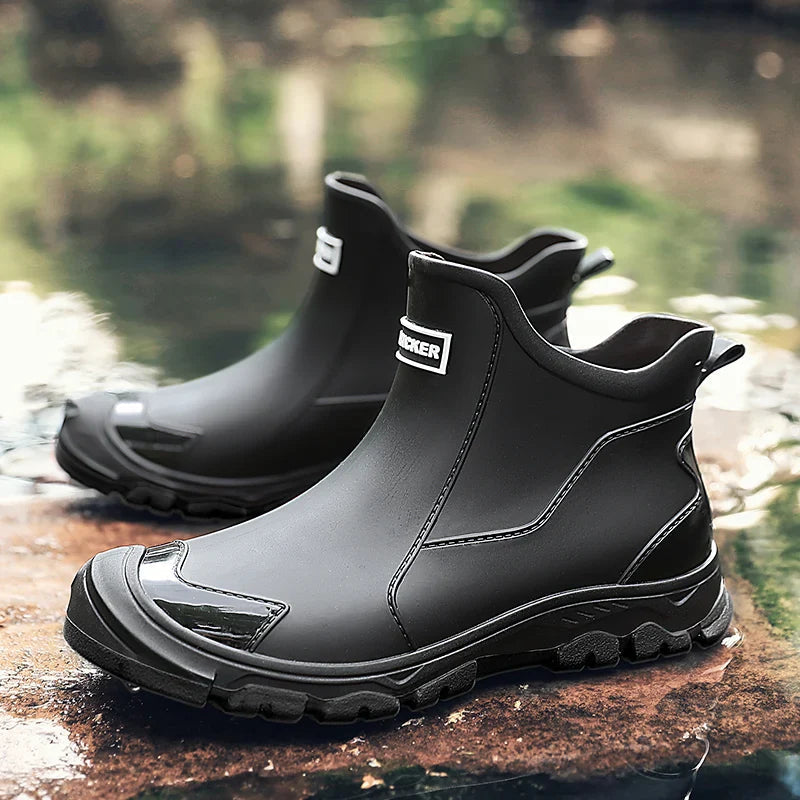 Men's Waterproof Insulated Ankle Boots with Non-Slip Sole – Lightweight Outdoor Footwear