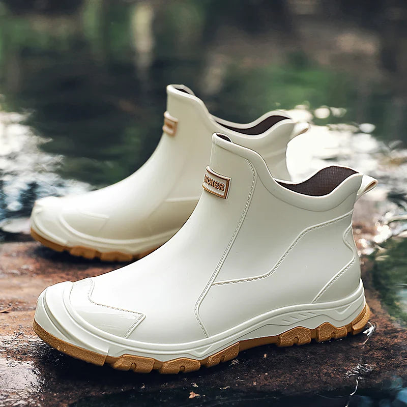 Men's Waterproof Insulated Ankle Boots with Non-Slip Sole – Lightweight Outdoor Footwear