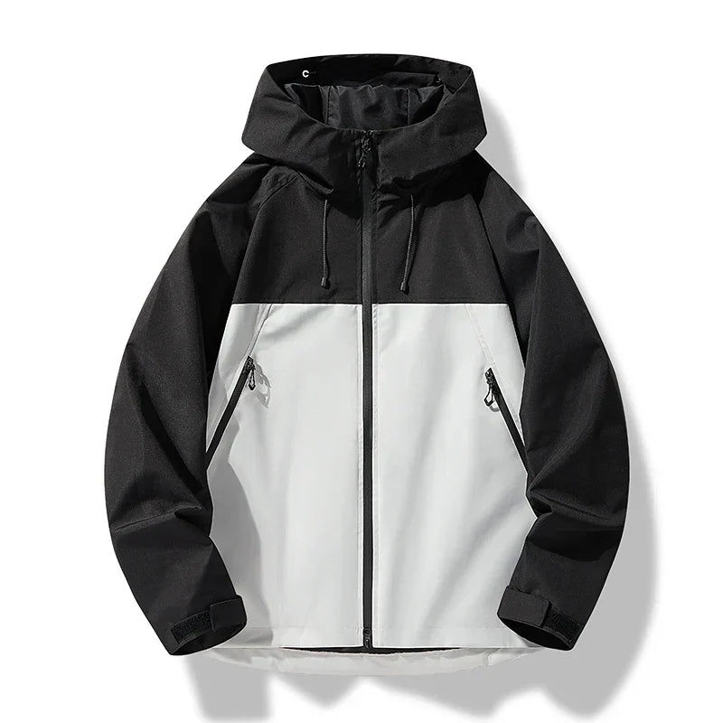 Men's Waterproof Windproof Hooded Outdoor Shell Jacket