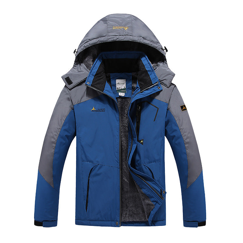 Men's Waterproof Winter Parka with Detachable Hood