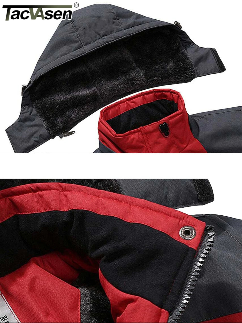 Men's Waterproof Winter Parka with Detachable Hood