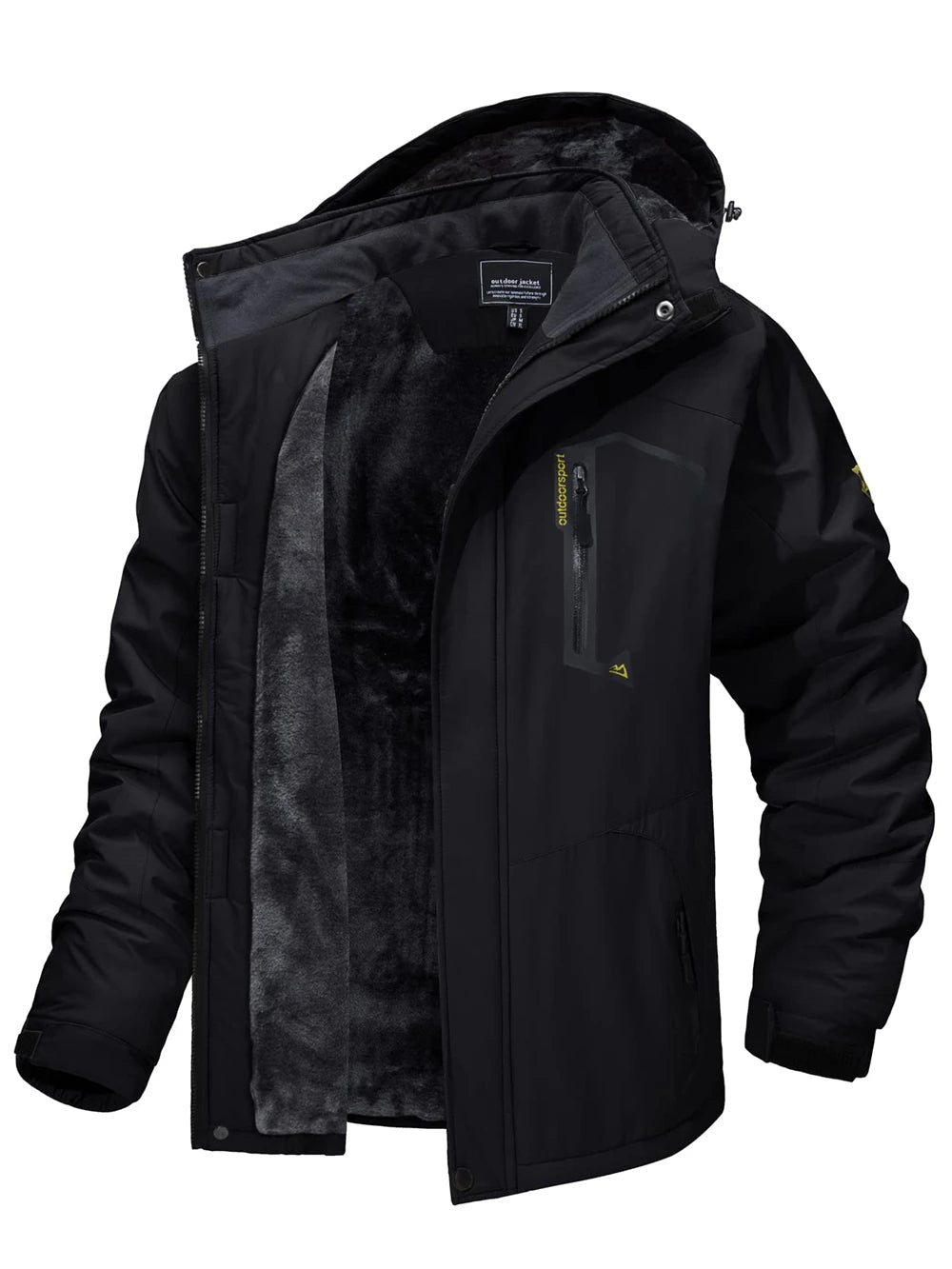 Men's Waterproof Winter Parka with Detachable Hood