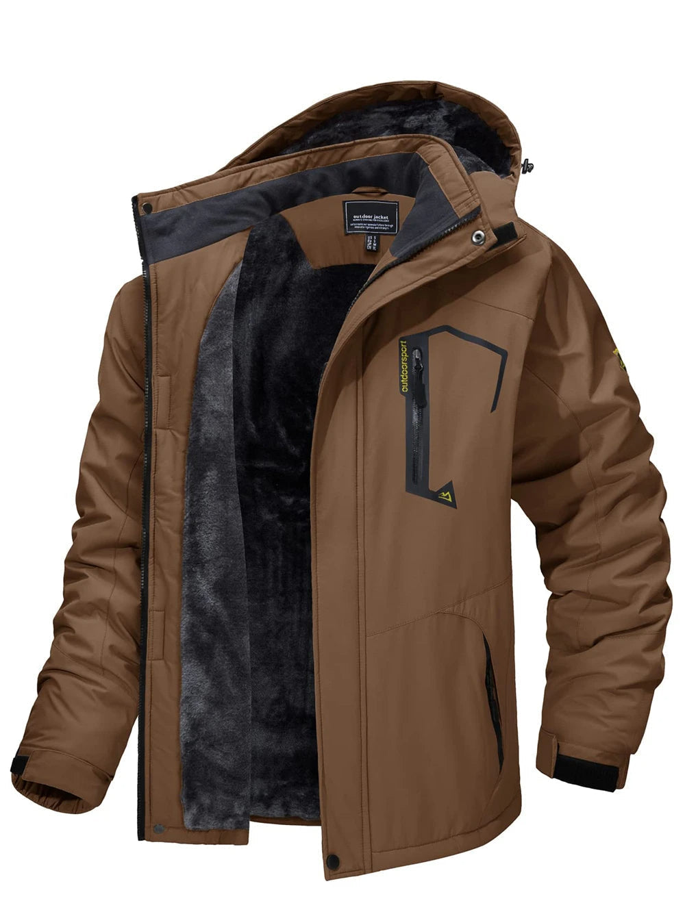 Men's Waterproof Winter Parka with Detachable Hood
