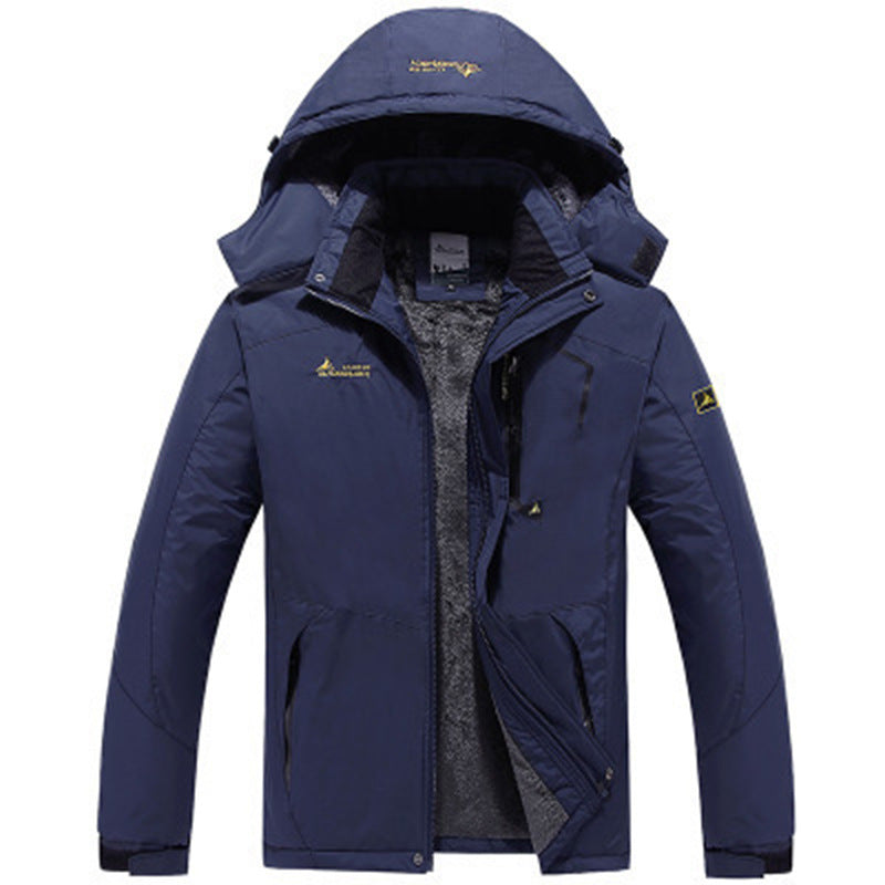 Men's Waterproof Winter Parka with Detachable Hood