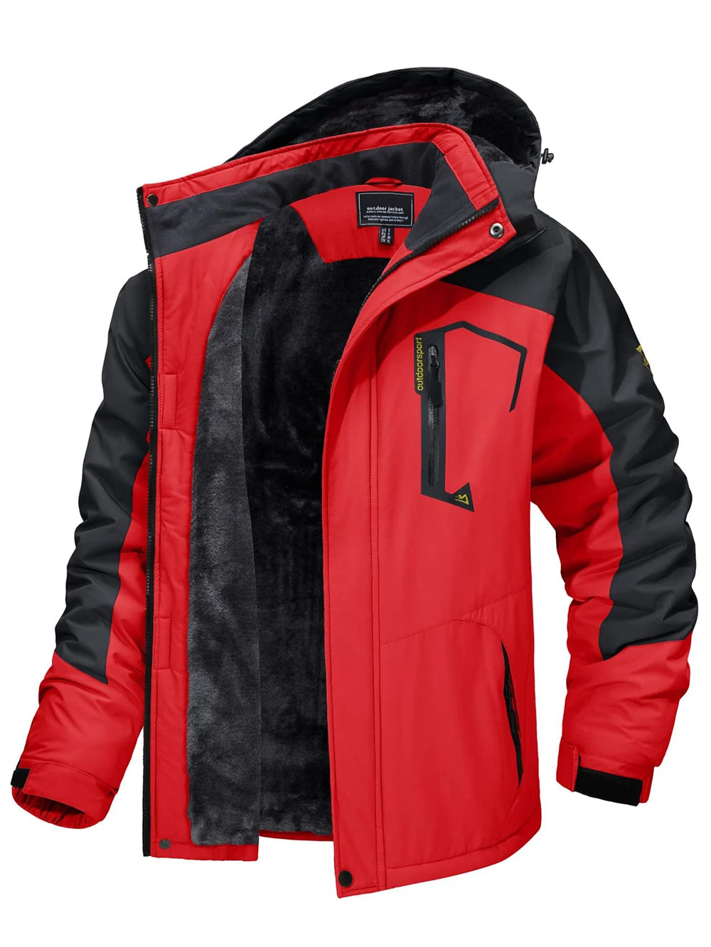 Men's Waterproof Winter Parka with Detachable Hood