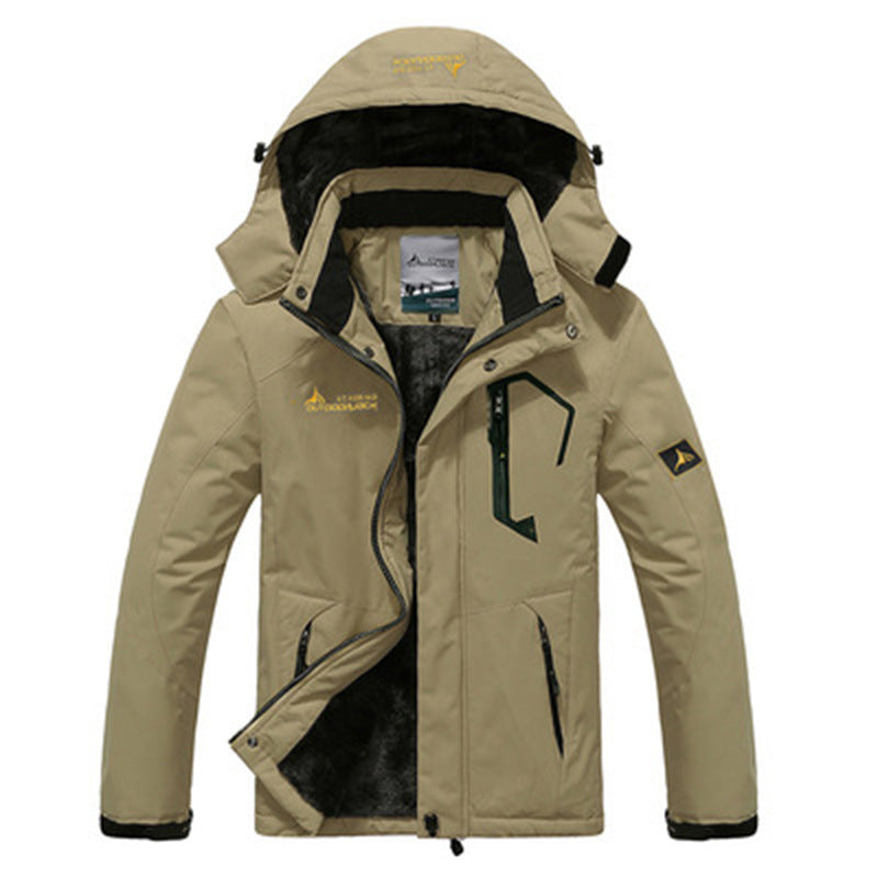 Men's Waterproof Winter Parka with Detachable Hood