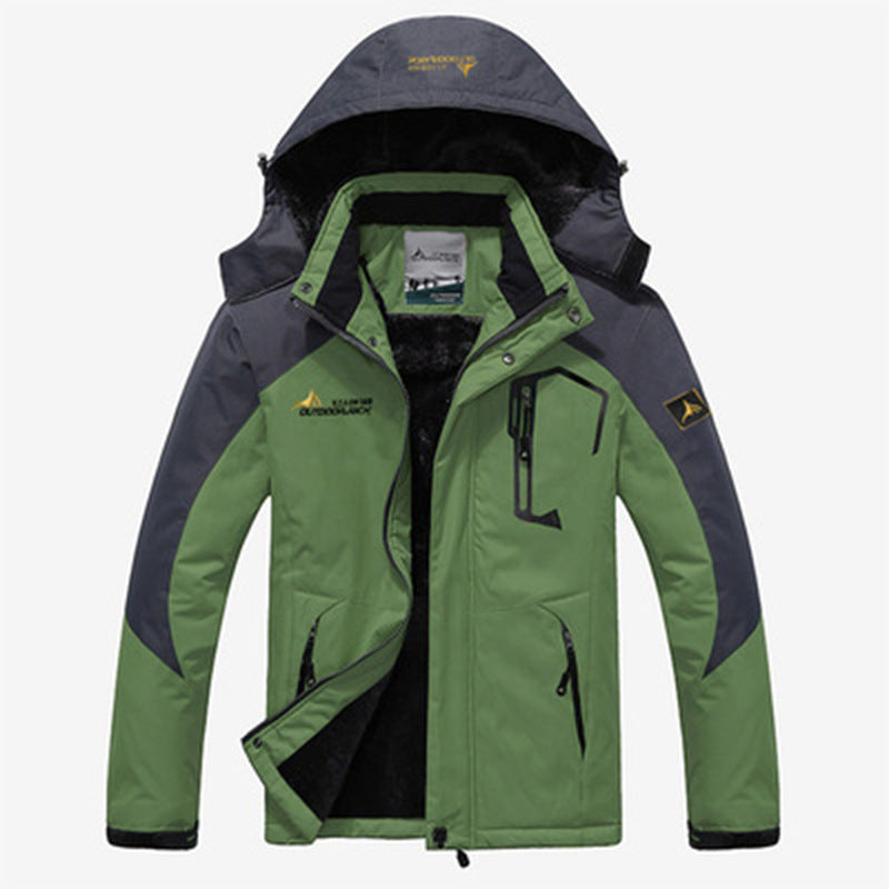 Men's Waterproof Winter Parka with Detachable Hood
