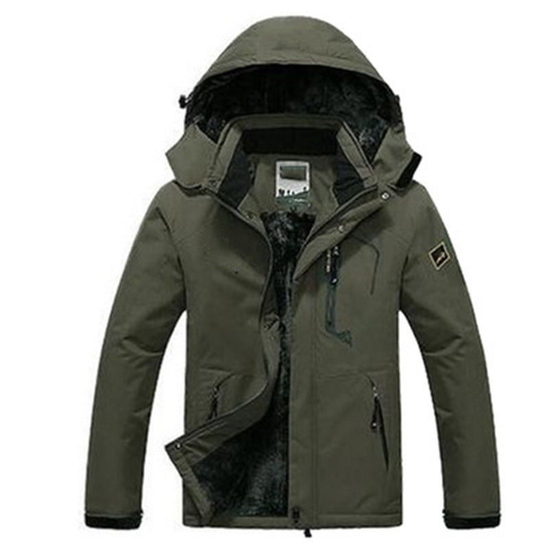 Men's Waterproof Winter Parka with Detachable Hood