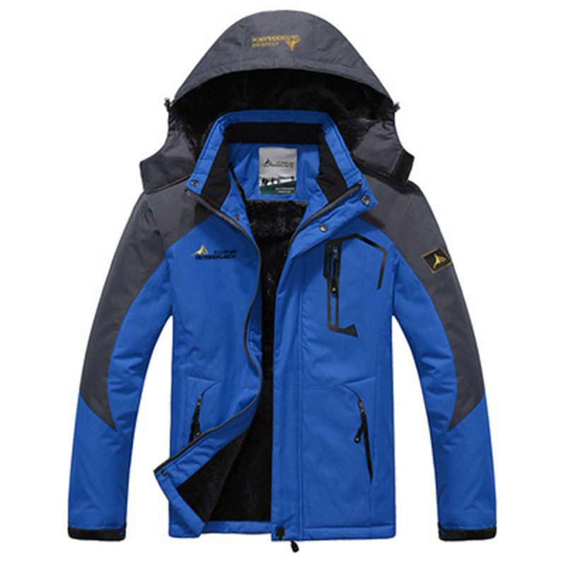 Men's Waterproof Winter Parka with Detachable Hood