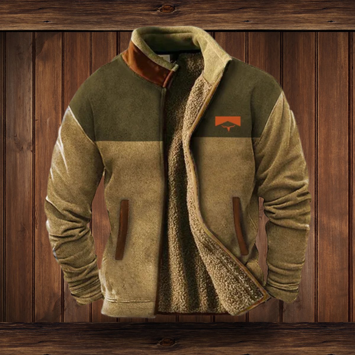 Men's Western Print Full-Zip Jacket