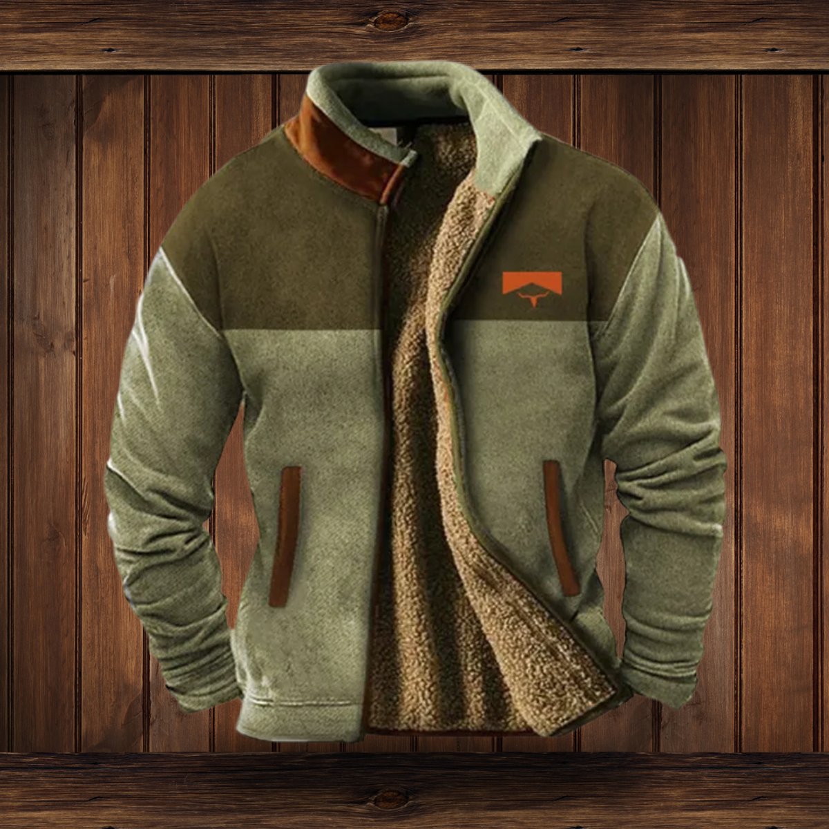Men's Western Print Full-Zip Jacket