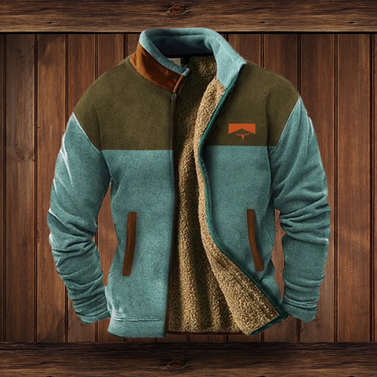 Men's Western Print Full-Zip Jacket