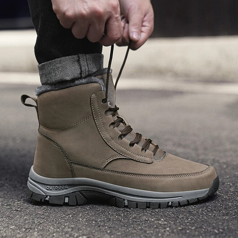 Men's Winter Snow Boots with Non-Slip Grip