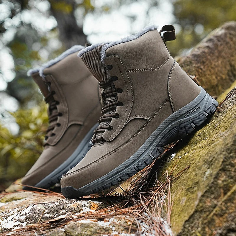 Men's Winter Snow Boots with Non-Slip Grip