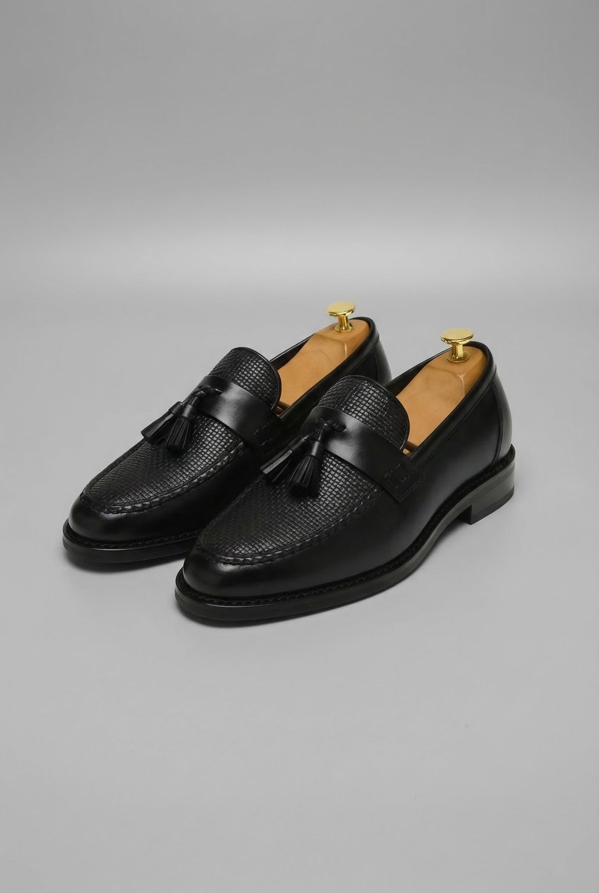 Men's Woven-Vamp Tassel Slip-On Dress Loafers