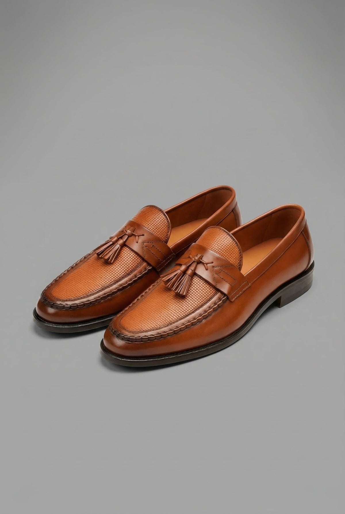 Men's Woven-Vamp Tassel Slip-On Dress Loafers
