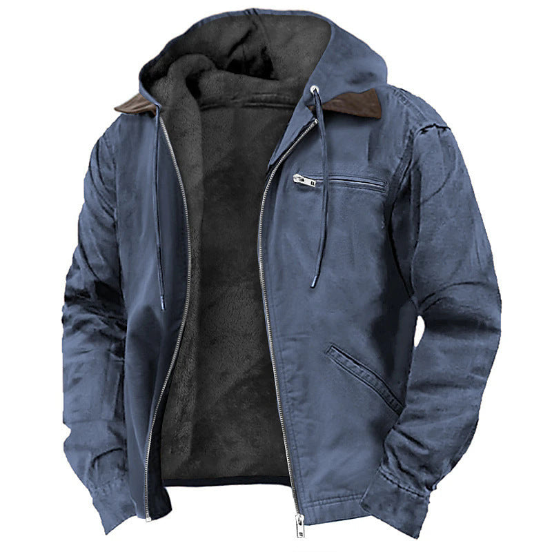 Men's Zip-Front Hooded Jacket